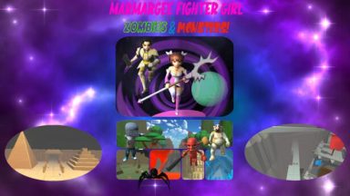 Featured Marmargee Fighter Girl vs Zombies Monsters Free Download